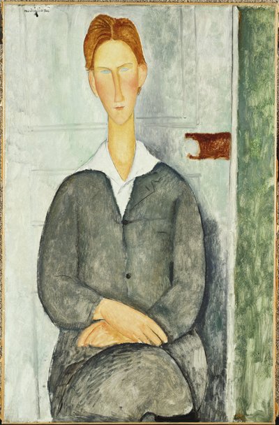 赤い髪の若い男、1919 作： Amedeo Modigliani