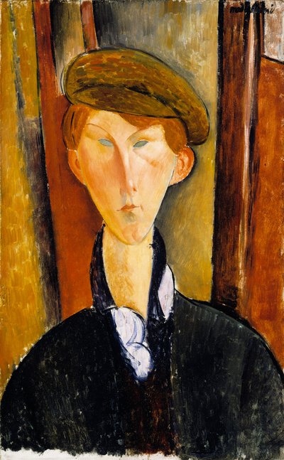 帽子をかぶった青年 作： Amedeo Modigliani