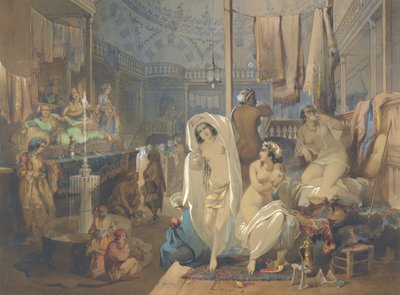ハマムで、1854年 作： Amedeo Preziosi
