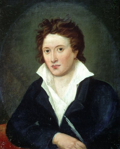アメリア・コランによるパーシー・ビッシュ・シェリー（1792-1822）の肖像 作： Amelia Curran