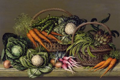 野菜と大根のバスケット、1995 作： Amelia Kleiser