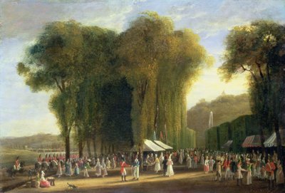 St. CloudのFêtede Fete：1815年9月の任務中のイギリス軍（パネル） 作： Amelia Long