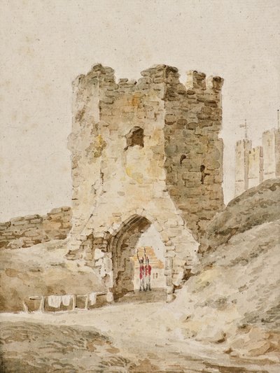 ドーバー城で勤務中の2人の兵士、1805年頃（水彩） 作： Amelia Long