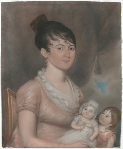アンナ・マーガレット・ブレイクと2人の子供 作： American 19th Century