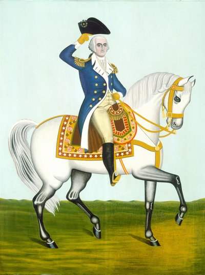 白い充電器に乗ったワシントン将軍 作： American 19th Century