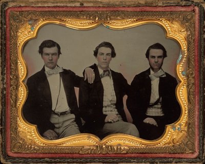 3 人の若い男性の肖像 作： American 19th Century