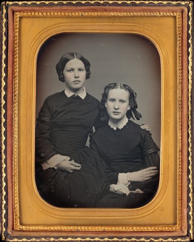 二人の少女の肖像 作： American 19th Century