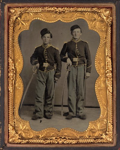 2 人のイリノイ騎兵の肖像 作： American 19th Century