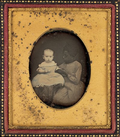 肖像画, の, a, 子供, そして, 若い女性 作： American 19th Century