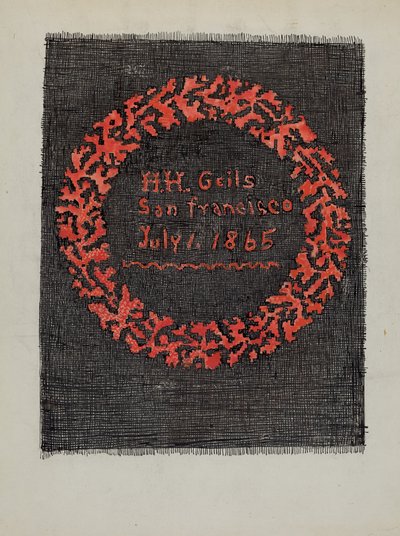 刺繍 作： American 20th Century