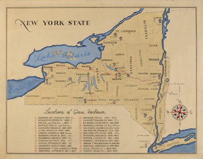 ニューヨーク州の地図 作： American 20th Century