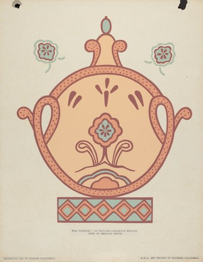 ミッション ラ プリシマ コンセプシオン ウォール ペインティング ポートフォリオ「Decorative Art of Spanish California」から 作： American 20th Century