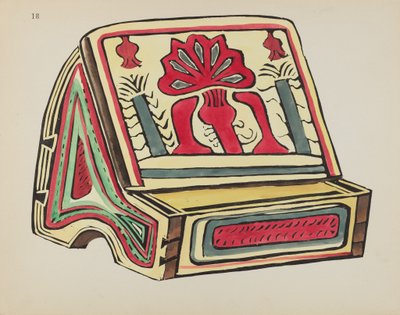 プレート 18: 読書台: ポートフォリオ「ニューメキシコのスペイン植民地時代のデザイン」より 作： American 20th Century