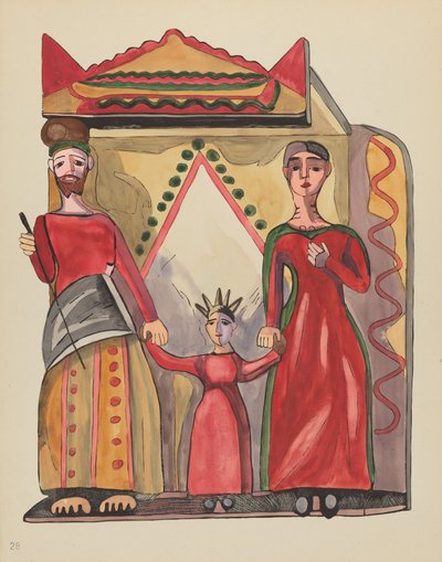 プレート 28: The Holy Family: Portfolio "Spanish Colonial Designs of New Mexico" より 作： American 20th Century