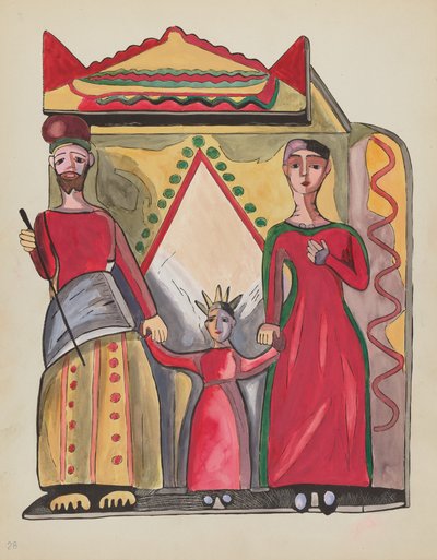 プレート 28: The Holy Family: Portfolio "Spanish Colonial Designs of New Mexico" より 作： American 20th Century