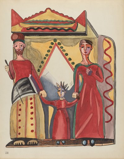 プレート 28: The Holy Family: Portfolio "Spanish Colonial Designs of New Mexico" より 作： American 20th Century