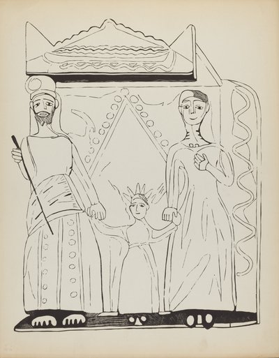 プレート 28: The Holy Family: Portfolio "Spanish Colonial Designs of New Mexico" より 作： American 20th Century