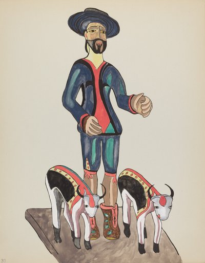 プレート 30: Saint Isidore: Portfolio "Spanish Colonial Designs of New Mexico" より 作： American 20th Century