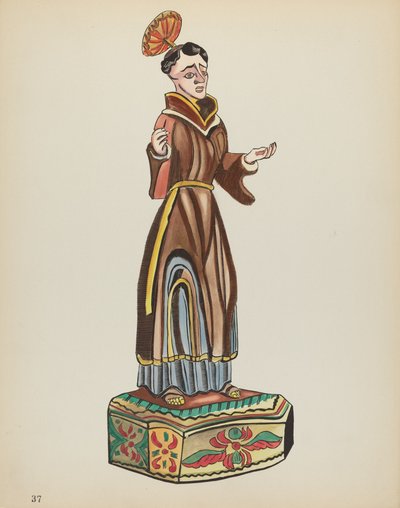 プレート 37: Saint Anthony: Portfolio "Spanish Colonial Designs of New Mexico" より 作： American 20th Century