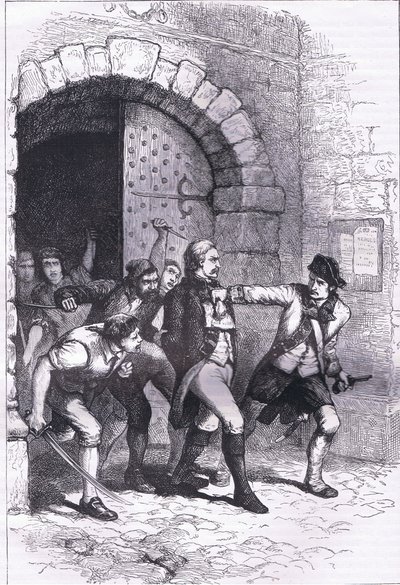 1900年頃にCassell, Petter & Galpin社から出版された『Cassells History of the United States』に掲載されたイラスト（リトグラフ）。 作： American English school