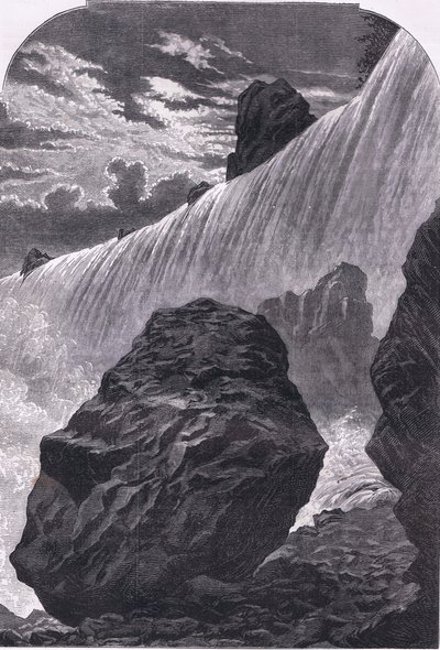 1900年頃にCassell, Petter & Galpin社から出版されたCassells History of the United Statesに掲載されたナイアガラの滝のイラスト（リトグラフ）。 作： American English school