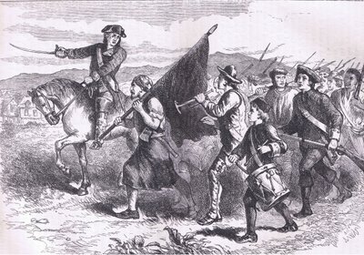 黒旗を持ったスプリングフィールドの群衆（1900年頃、Cassell, Petter & Galpin社発行のCassells History of the United Statesからのイラスト）（リトグラフ 作： American English school