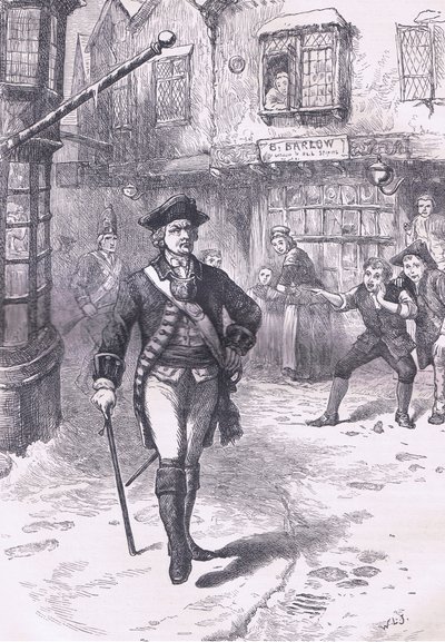 1900年頃にCassell, Petter & Galpin社から出版された『Cassells History of the United States』に掲載されたイラスト「The officer and the barber