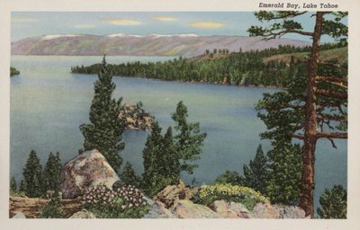 カリフォルニアタホ湖畔のエメラルド・ベイ（写真 作： American Photographer (after)