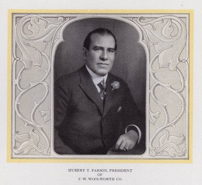 F W Woolworth Co社長 Hubert T Parson氏（モノクロ写真 作： American Photographer (after)