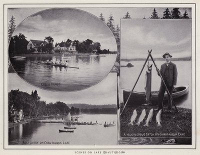 ニューヨーク州ジェームスタウンチャウタクワ湖の風景（モノクロ写真 作： American Photographer (after)