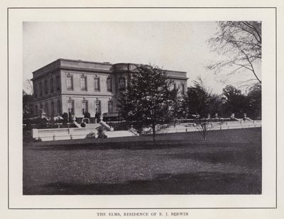 ロードアイランド州のニューポート。The Elms, Residence of E J Berwin (モノクロ写真) 作： American Photographer (after)