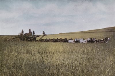 オレゴン州東部オレゴンでの脱穀作業（写真 作： American Photographer (after)
