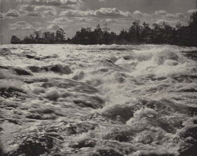 滝の上のナイアガラのラピッズ（モノクロ写真 作： American Photographer (after)