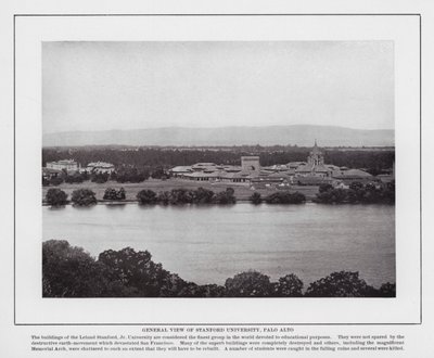 サンフランシスコスタンフォード大学、パロアルトの全景（モノクロ写真 作： American Photographer (after)