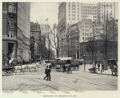1899年、ブロードウェイの始まり（モノクロ写真 作： American Photographer