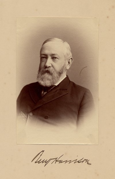 ベンジャミンハリソン（1833-1901）、アメリカ合衆国大統領、ジョージプリンス、ワシントンDC（アルブメン写真） 作： American Photographer