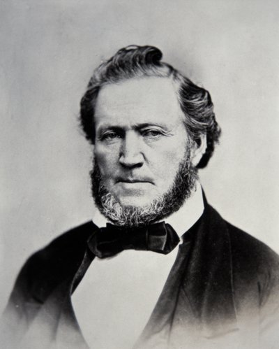 ブリガム・ヤング（1801～77）モルモン教会第2代会長（モノクロ写真 作： American Photographer