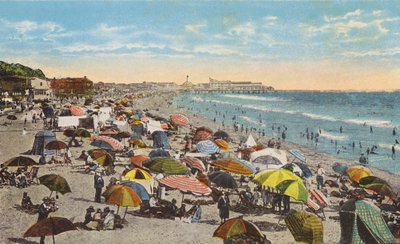 カリフォルニアカリフォルニア州サンタモニカのクリスタル・ピア、「ムービー・ビーチ」（カラー写真） 作： アメリカの写真家
