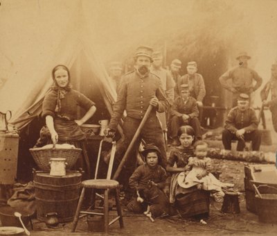 1862年ワシントンDC近郊の第31ペンシルバニア歩兵キャンプ（アルブメンプリント） 作： American Photographer