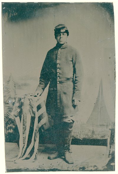 チャールズH.アーナム、第54マサチューセッツボランティア歩兵連隊の民間人、1864年（tintype写真） 作： American Photographer