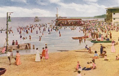 シカゴノースショアのウィルソン通り海水浴場（カラー写真） 作： American Photographer