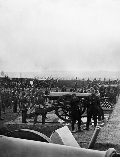 タイラー大佐とリチャードソン砦での最初のコネチカット重砲、1861年後半 作： American Photographer