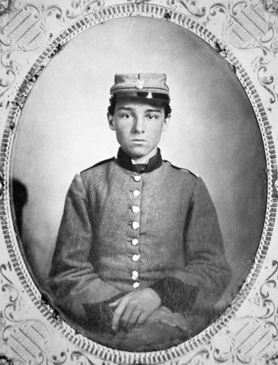 南部連合軍兵士エドウィン・テニソン（モノクロ写真 作： American Photographer