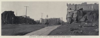 11番街、Sixty-Third Streetから北を見る(モノクロ写真) 作： American Photographer