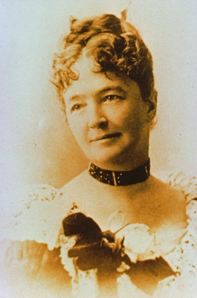 エリザベス・ベーコン・カスター（1842-1933）ジョージ・A・カスター将軍（1839-76）の妻（モノクロ写真）。 作： American Photographer