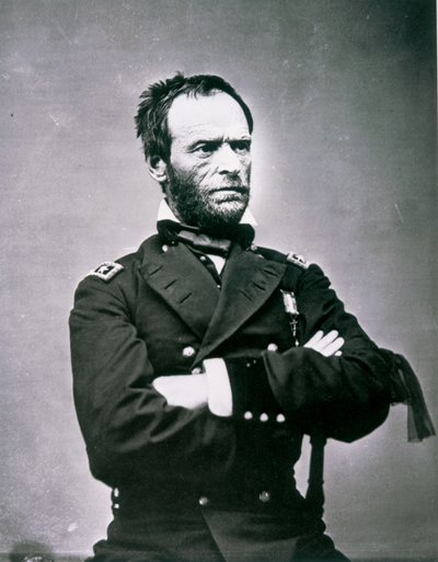 ウィリアム・T・シャーマン将軍（1820-91）（モノクロ写真 作： American Photographer