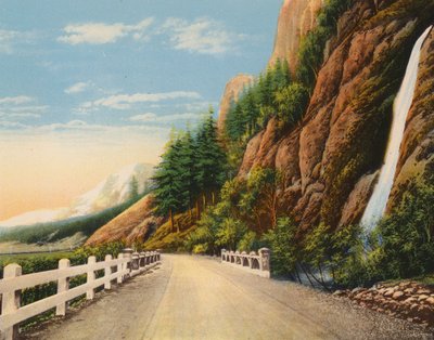 ホーステールの滝（カラー写真） 作： アメリカの写真家