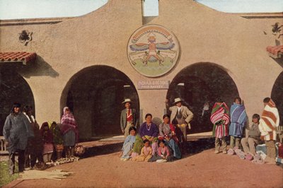 インドの建物、アルバカーキ、ニューメキシコ（カラー写真） 作： American Photographer