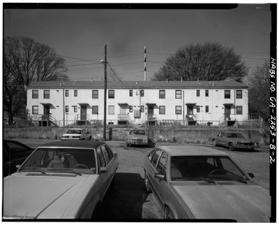 ジョン・ホープ・ホームズ、ビルB-1、338 Spelman Lane (Original Leonard Street), Atlanta, Fulton County, GA (白黒写真) 作： American Photographer