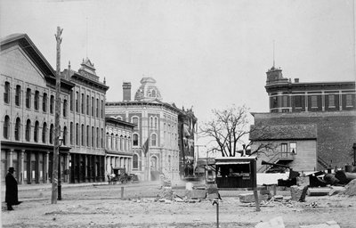 ラマーとコマースストリート、ダラス、1890年頃 作： American Photographer